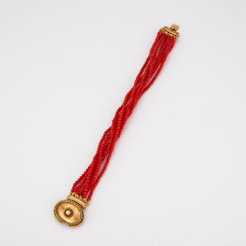 Bracelet Bracelet 7 rangs de Corail 58 Facettes