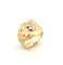 Bague 61 Chevalière Dollars en or jaune 18 carats 58 Facettes