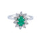 Bague Bague Marguerite Emeraude et diamants 58 Facettes