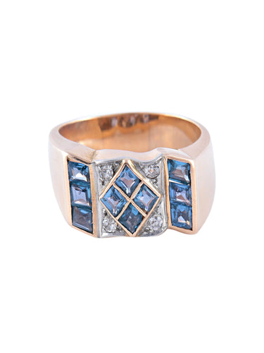 Bague Bague Tank Or Jaune 58 Facettes