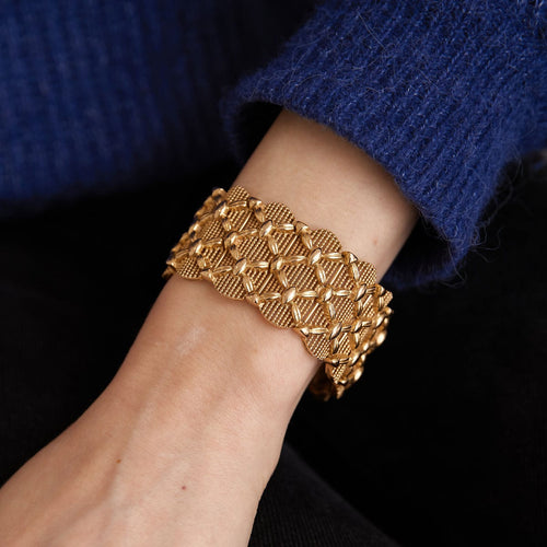 Bracelet Bracelet ruban motif croisillon 58 Facettes JB19