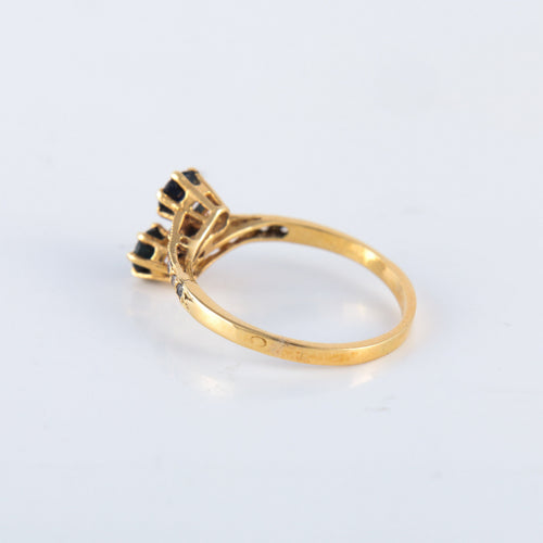 Bague 51 Bague Toi & Moi saphir diamants 58 Facettes