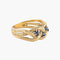 Bague Bague Tressée Or jaune pierres bleues 58 Facettes