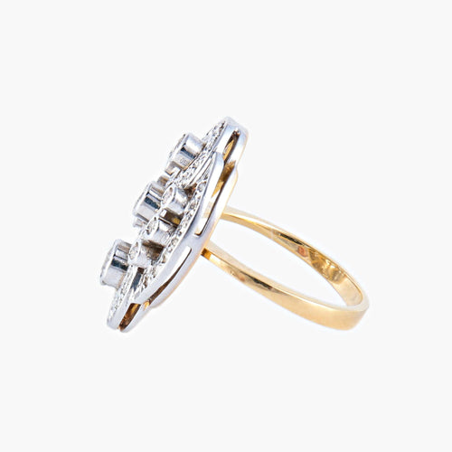 Bague 51 Bague style Art Déco Diamants 58 Facettes