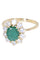 Bague 54 BAGUE POMPADOUR ÉMERAUDE DIAMANTS 58 Facettes 075701
