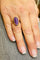 Bague 56 Bague vintage or jaune 18 carats et jade lavande 58 Facettes