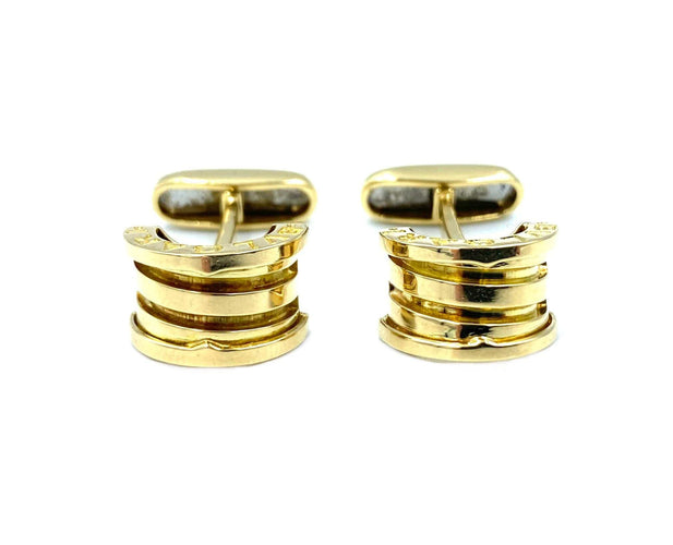Boutons de manchette BVLGARI. Collection BZero1, boutons de manchette or jaune 58 Facettes