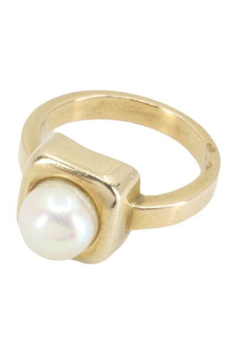 Bague BAGUE MODERNE PERLE 58 Facettes 052651