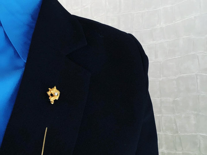 Broche Broche or jaune et diamant 58 Facettes