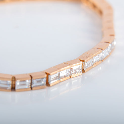 Bracelet Bracelet Ligne or rose Diamants 58 Facettes 340.175