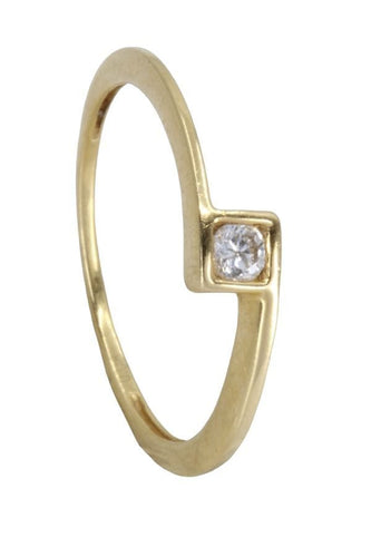 Bague 54 SOLITAIRE MODERNE DIAMANT 0.10 CARAT 58 Facettes 059171