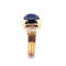 Bague Chevalière homme en or jaune 18 carats saphir et diamants 58 Facettes