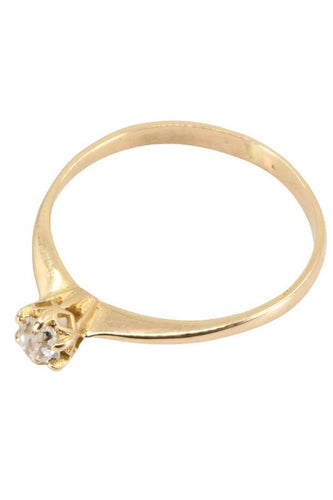 Bague SOLITAIRE ANCIEN DIAMANT 0.10 CARAT 58 Facettes 044441