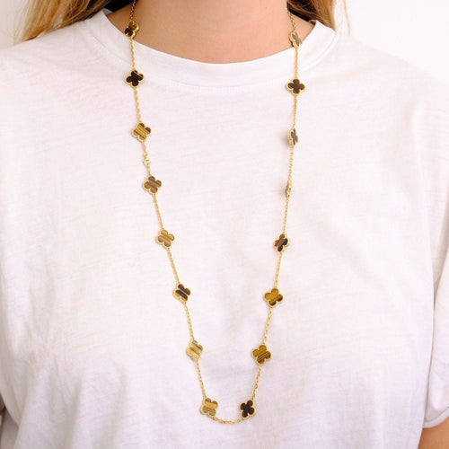 Collier Van Cleef & Arpels - Sautoir Alhambra Oeil de tigre 58 Facettes