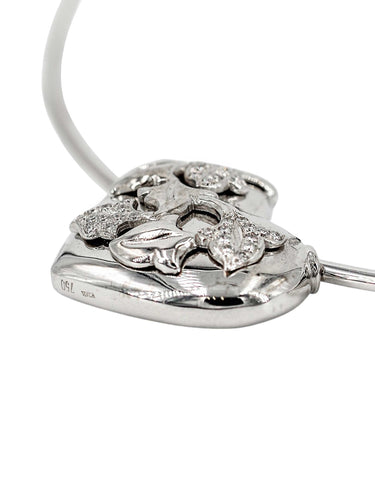 Collier Van der Bauwede Collier Lierre Or blanc Diamant 58 Facettes 00024GD