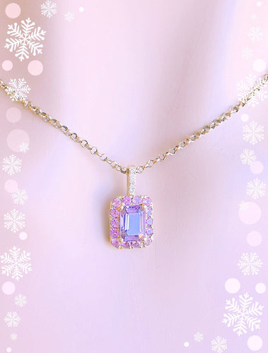 Pendentif Pendentif Améthyste Diamants Tourmalines 58 Facettes AA 1484