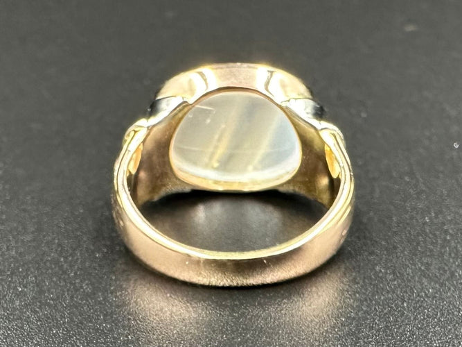Bague 55 Bague 2 Ors Pierre de lune 58 Facettes