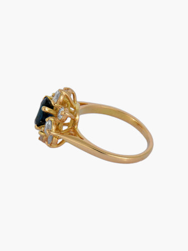 Bague Bague Marguerite saphir et diamants 58 Facettes