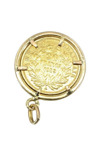 Pendentif PENDENTIF 20 FRANCS NAPOLÉON III 58 Facettes 039251