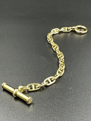 Bracelet HERMÈS - Bracelet Chaîne d’Ancre Vintage Or jaune 58 Facettes