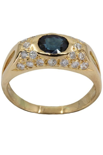 Bague 49 BAGUE MODERNE SAPHIR ET DIAMANTS 58 Facettes 048081