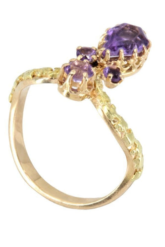 Bague BAGUE ANCIENNE AMÉTHYSTES 58 Facettes 050151