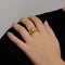 Bague 57 Bague Godron Or Jaune Pavage Diamants 58 Facettes