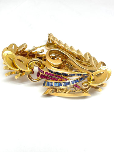 Bracelet Bracelet maille serpent articulé pierres de synthèse 58 Facettes