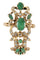 Bague BAGUE ORIENTALE ÉMERAUDES ET DIAMANTS 58 Facettes 047851