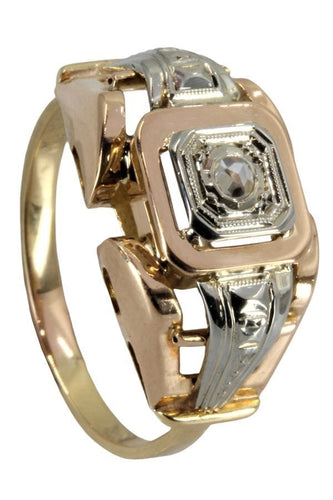 Bague 54 BAGUE DIAMANT ANNÉES 30' 58 Facettes 049131