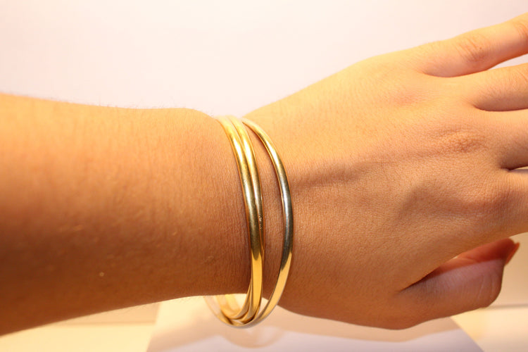 Bracelet Bracelet Jonc trois ors 58 Facettes 10814
