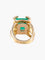 Bague Bague Cocktail Or Jaune Emeraude & Diamants 58 Facettes
