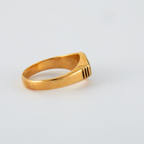 Bague 55.5 Bague chevalière 2 ors 58 Facettes
