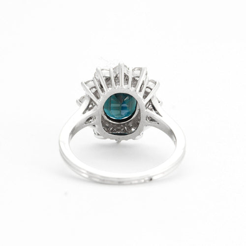 Bague 52 Bague Marguerite Saphir 12 Diamants 58 Facettes