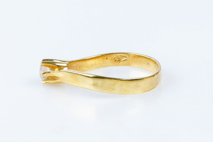 Bague 54 Bague solitaire 0.18ct en or massif 58 Facettes 111.26851-B5
