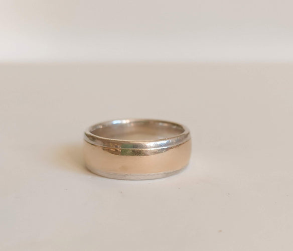 Bague 61 Hermès - Bague vintage 2 tons or et argent 58 Facettes