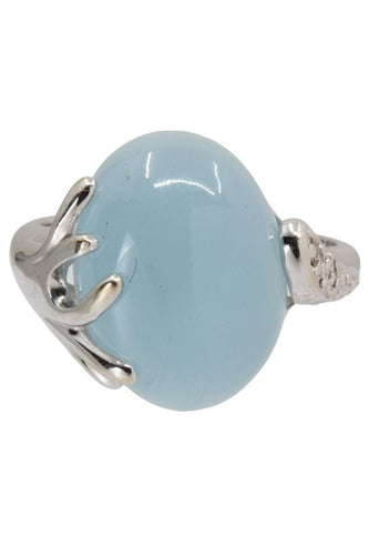 Bague BAGUE QUARTZ BLEU ET DIAMANTS 58 Facettes 043661