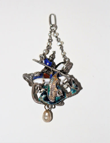 Pendentif Pendentif en argent émaillé 58 Facettes 508