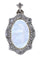 Pendentif Médaille Art Déco, vierge en or jaune/ blanc 58 Facettes 063601