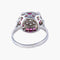 Bague 54 Bague Style Art Déco Diamants et Rubis 58 Facettes