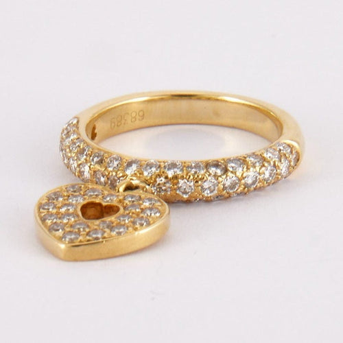 Bague 53 POIRAY - bague coeur en or jaune, diamants 58 Facettes