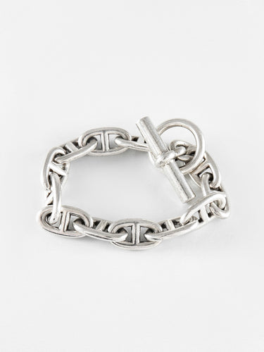 Bracelet Hermès - Bracelet Chaîne D’Ancre - Grand Modèle en Argent 58 Facettes