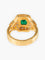 Bague Bague Or Jaune Emeraude Et Pavage De Diamants 58 Facettes HS19943