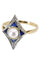 Bague BAGUE ART-DÉCO SAPHIRS PERLE ET DIAMANTS 58 Facettes 056201