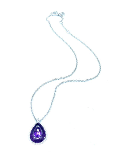 Collier BOGHOSSIAN. Collier Shine Améthyste et Diamants 58 Facettes