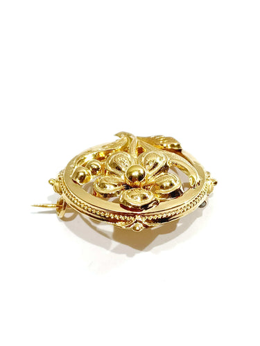 Broche Broche Art Nouveau Or Rose 58 Facettes