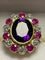Bague 55 Bague ovale festonnée Améthyste Diamants Rubis 58 Facettes