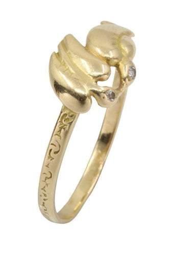 Bague 56 BAGUE MODERNE COLOMBES ET DIAMANTS 58 Facettes 048471
