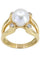 Bague BAGUE MODERNE PERLE ET DIAMANTS 58 Facettes 056691