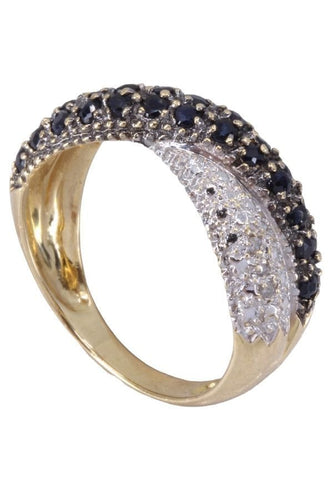 Bague 58 Bague 2 Ors Saphir Diamant 58 Facettes 077841